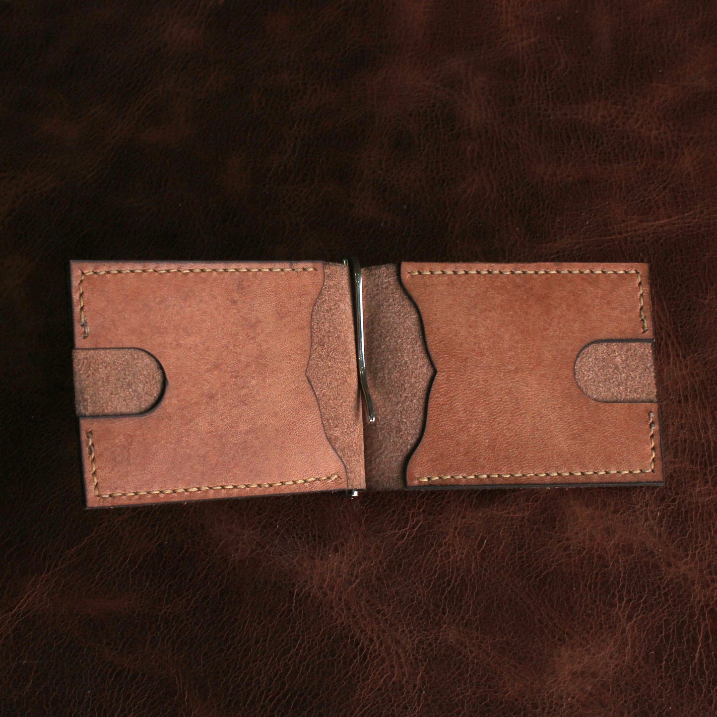 El Yapımı Deri Para Maşalı Cüzdan – Steam | Coffee Leathers