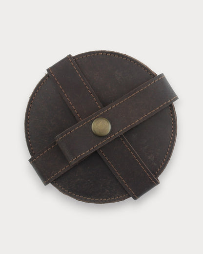 El Yapımı Deri Bardak Altlığı – Brew 6’lı Set