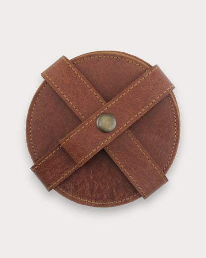 El Yapımı Deri Bardak Altlığı – Brew 6’lı Set