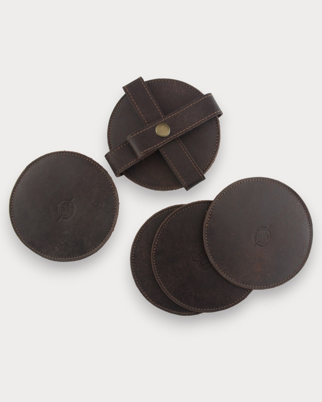 El Yapımı Deri Bardak Altlığı – Brew 6’lı Set
