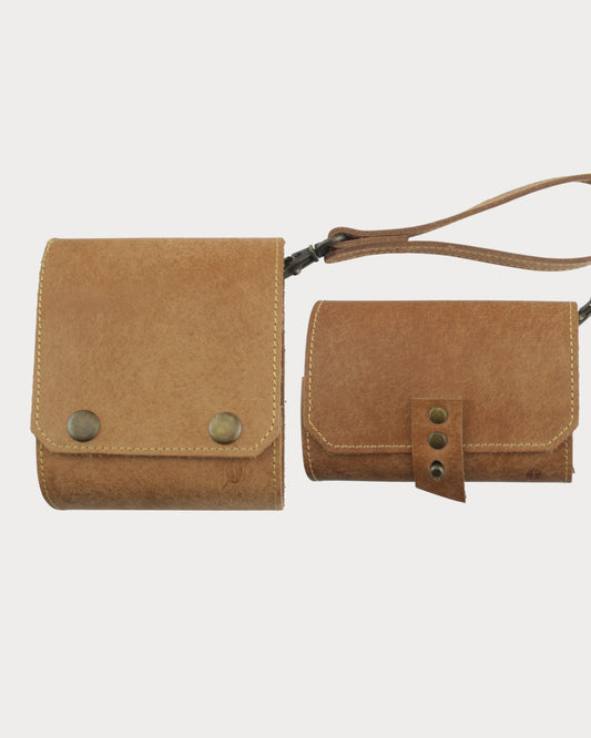 Deri Kamp Mutfak Seti – Deri Baharatlık ve Yağdanlık