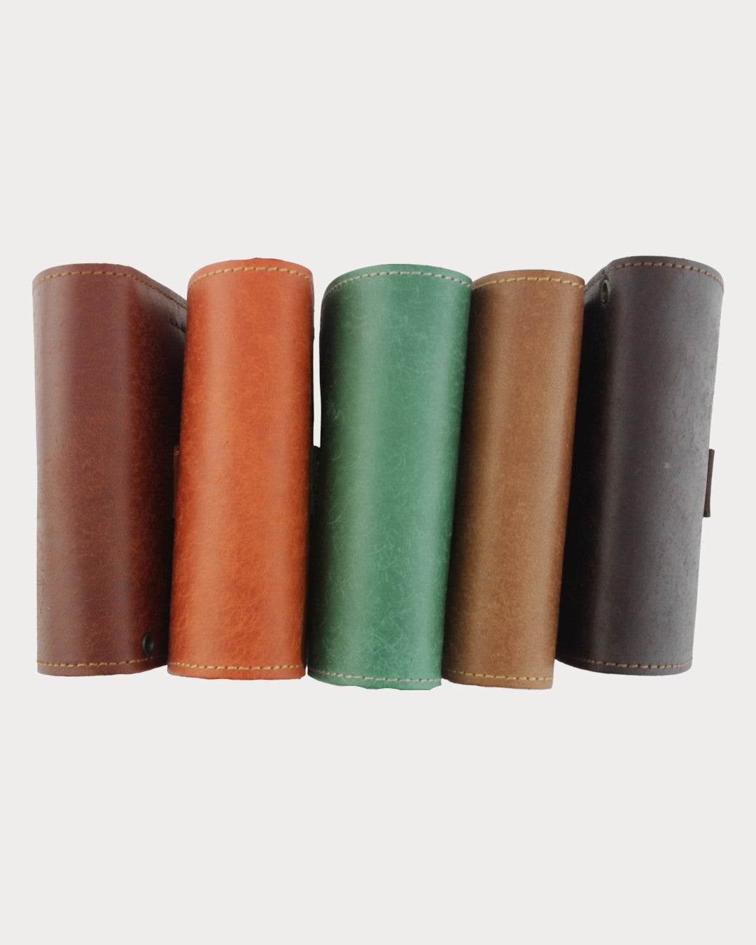 Deri Kamp Baharatlığı – 3 Cam Şişe | Mantar Tıpalı, Askılı Taşıma