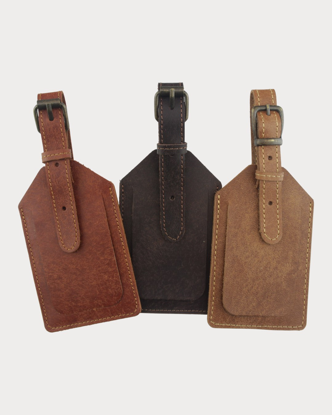 El Yapımı Deri Valiz Etiketi