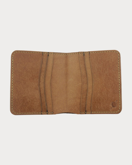 El Yapımı Hakiki Deri Dikey Cüzdan – Bean