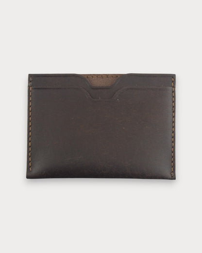 El Yapımı Minimalist Deri Kartlık – Café Noir