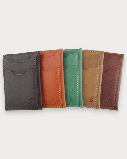 El Yapımı Minimalist Deri Kartlık – Café Noir