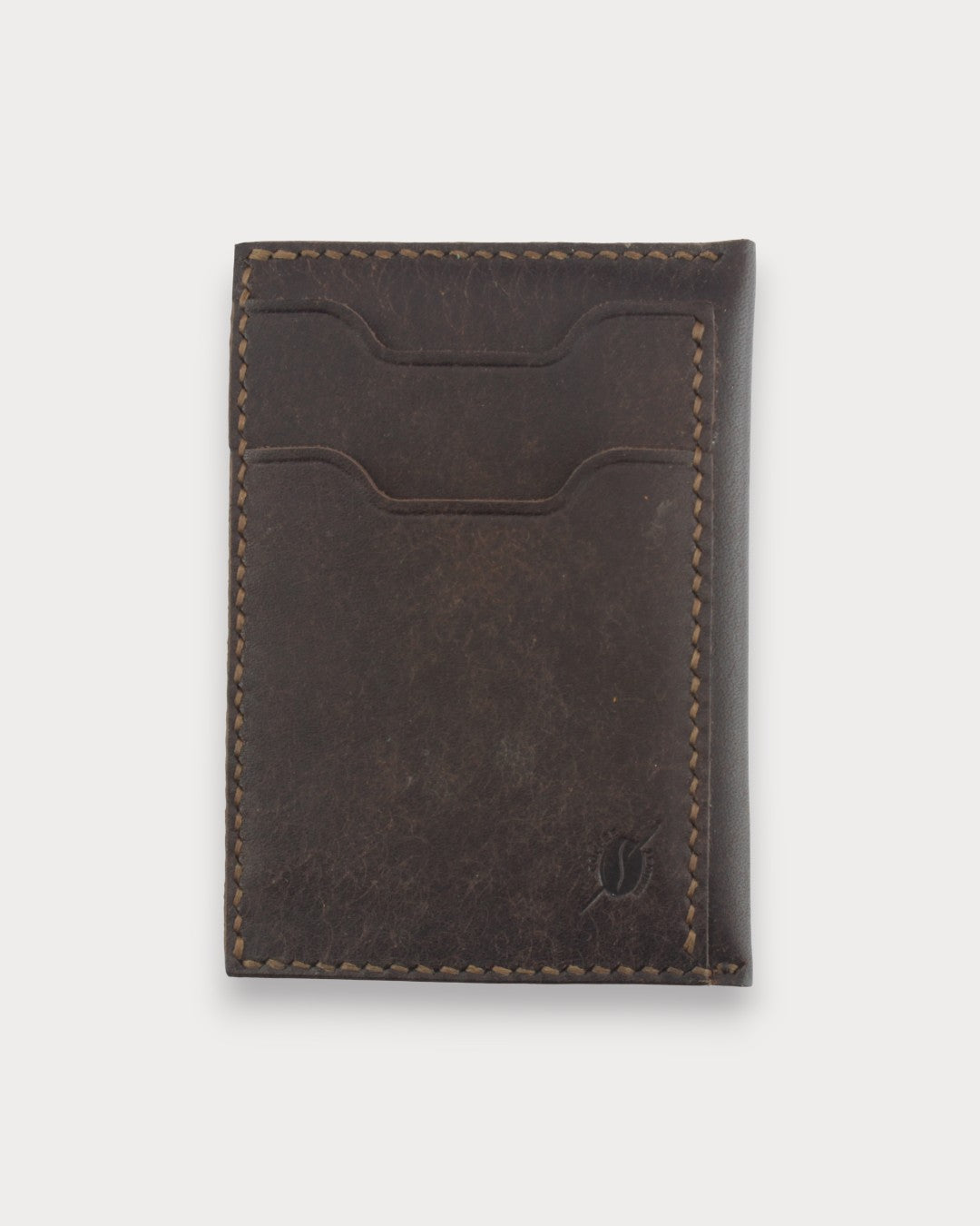 El Yapımı Minimalist Deri Kartlık – Café Noir