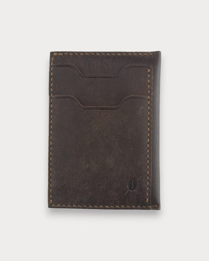 El Yapımı Minimalist Deri Kartlık – Café Noir